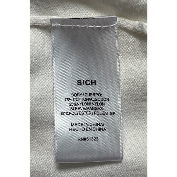 Vince Camuto Sweater Womens White Sm Clip Polka Dot Popcorn Long Sleeve Pullover - Picture 6 of 6